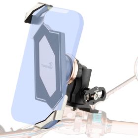 TAKEWAY LA3-PH05-ANV Anti-Vibration Motorcycle Mounts Holder, Fixed Base of Rearview Mirror, Stable, Adjustable, Double Socket Arm