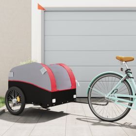 Bike Trailer Black and Red 99.2 lb Iron