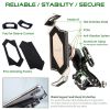 TAKEWAY Clampod HAWK1-PH05 Phone Mounts Holder, Motorcycle and Various Vehicles Handlebar Clamp Base, Adjustable, Stable, Double Socket Arm