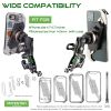 TAKEWAY Clampod HAWK1-PH05 Phone Mounts Holder, Motorcycle and Various Vehicles Handlebar Clamp Base, Adjustable, Stable, Double Socket Arm