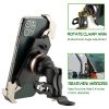 TAKEWAY LA3-PH05-ANV Anti-Vibration Motorcycle Mounts Holder, Fixed Base of Rearview Mirror, Stable, Adjustable, Double Socket Arm