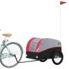 Bike Trailer Black and Red 99.2 lb Iron