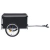 Bike Trailer Black and Gray 143.3 lb