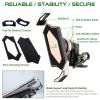 TAKEWAY LA3-PH05-ANV Anti-Vibration Motorcycle Mounts Holder, Fixed Base of Rearview Mirror, Stable, Adjustable, Double Socket Arm