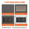 VEVOR 13"x25" No Tile Shower Niche 304 Stainless Steel, Wall-Inserted Niche Recessed Double Shelves