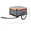 Bike Trailer Gray and Orange 143.3 lb