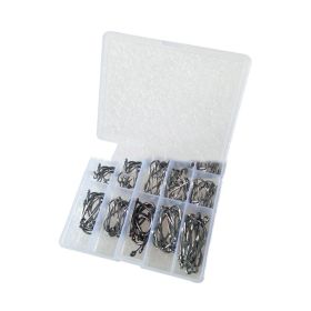 Boxed Fish Hook 100 Pieces Of Tube With Ise Ni 3-12 Barbed Hook, Holed Gold And Black Small Accessories (Color: Blue)