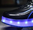 Kids LED USB Rechargeable Single Wheels Skates Shoes