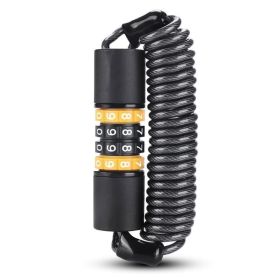 4 Digits Combination Password Bicycle Safety Anti-Theft Elasticity Locks (Color: Orange, Type: Chain Lock)